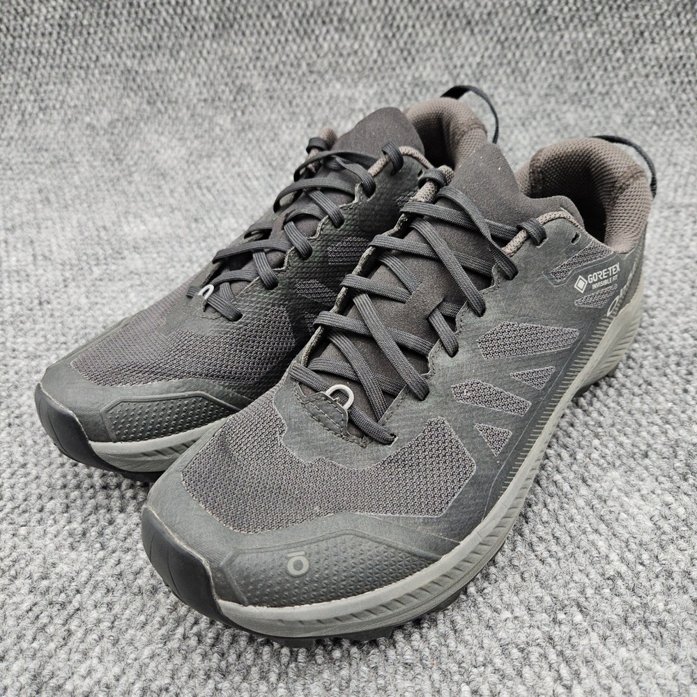 Oboz Men's 10.5 Gray Katabatic LT‎ Gore-Tex Waterproof Hiking Shoes Trail Runner